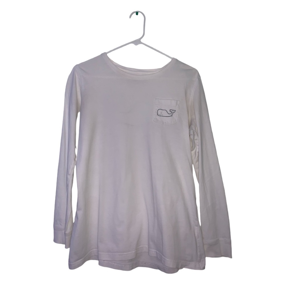 White Long Sleeved Vineyard Vine Shirt